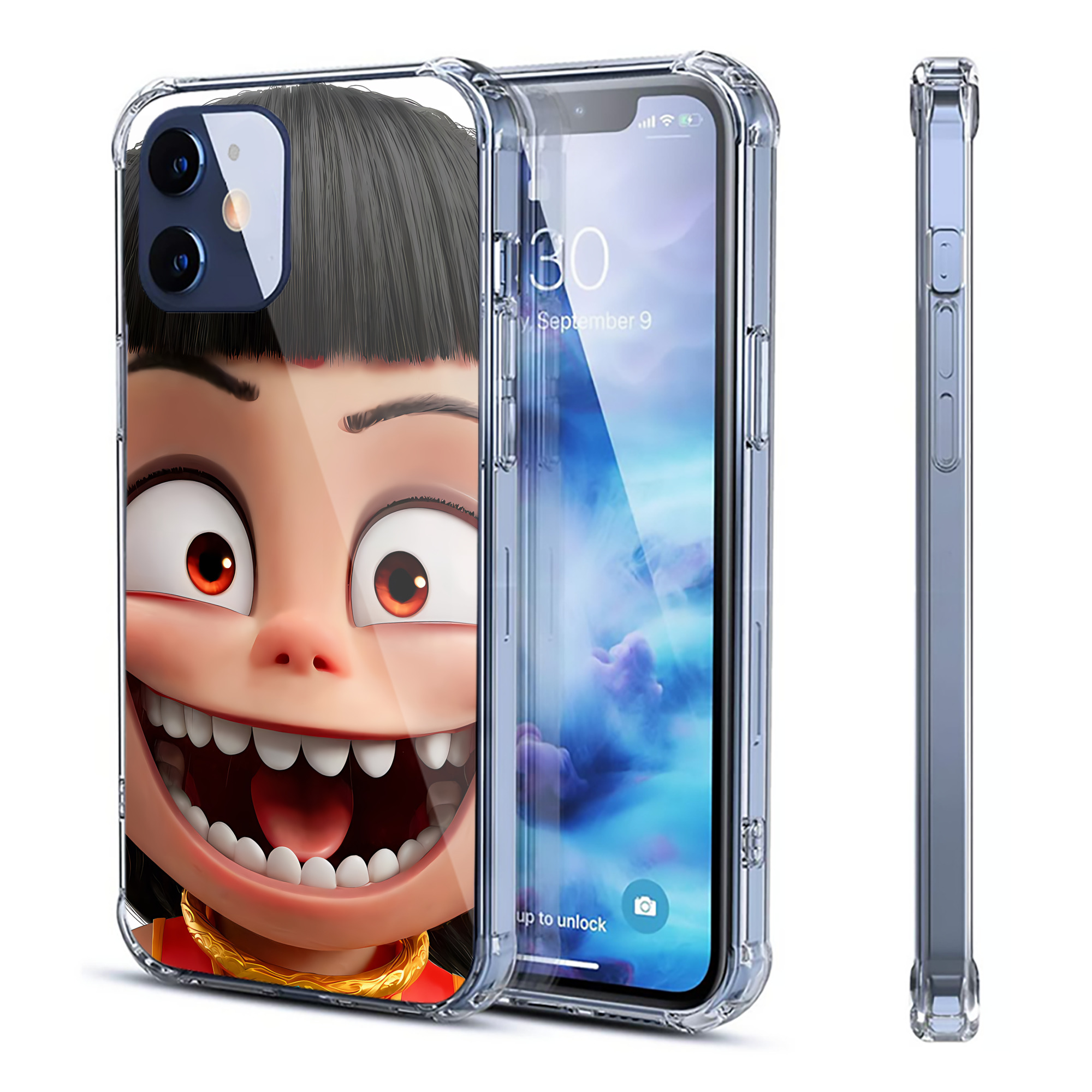 （画像用） Ne Zha 2 ナタ 魔童の大暴れ 【iPhone 12シリーズ対応】透明スマホケース（クリアソフトケース）